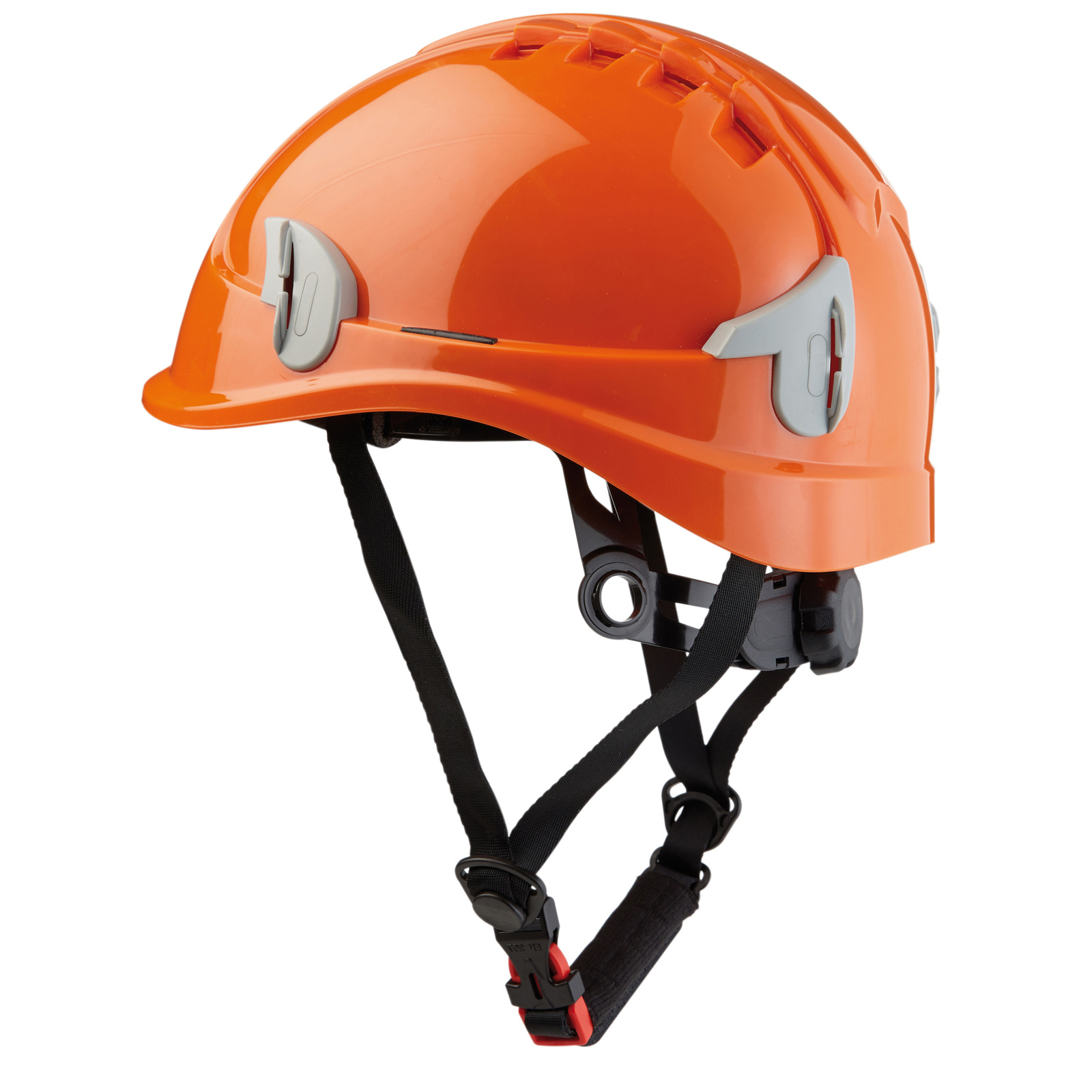 Casque monteur ventilé + jugulaire orange SINGER - ALPINO