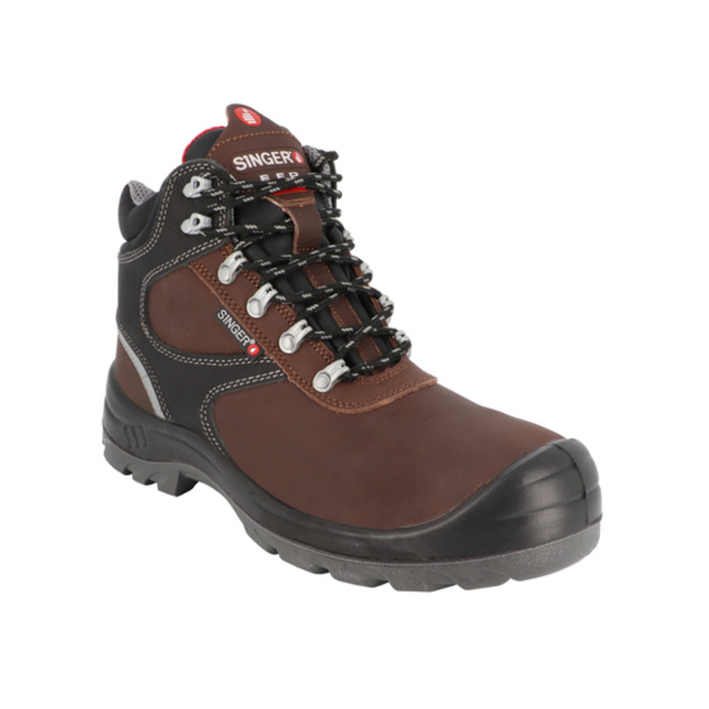Chaussures hautes cuir fleur marron S3L FO SR - SINGER - ASTRO