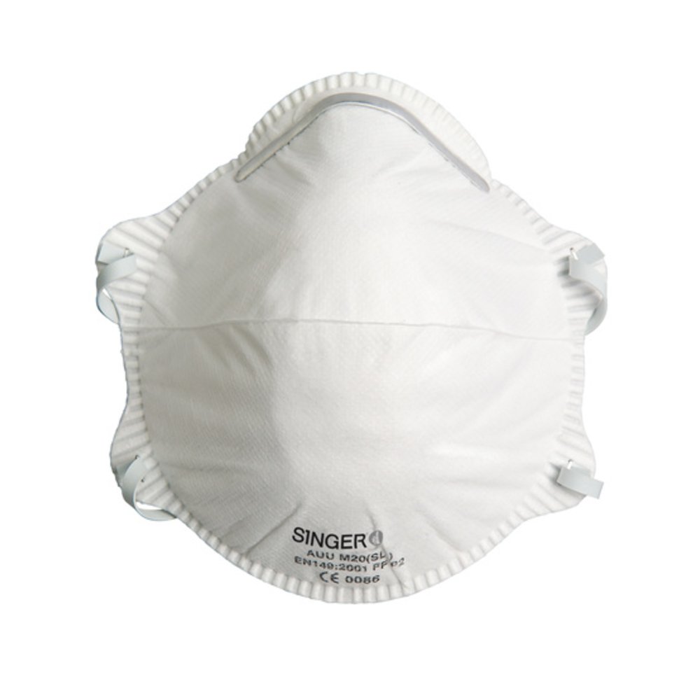 Demi-masque classique FFP2 NR D - Lot de 20 - SINGER - AUUM20SL