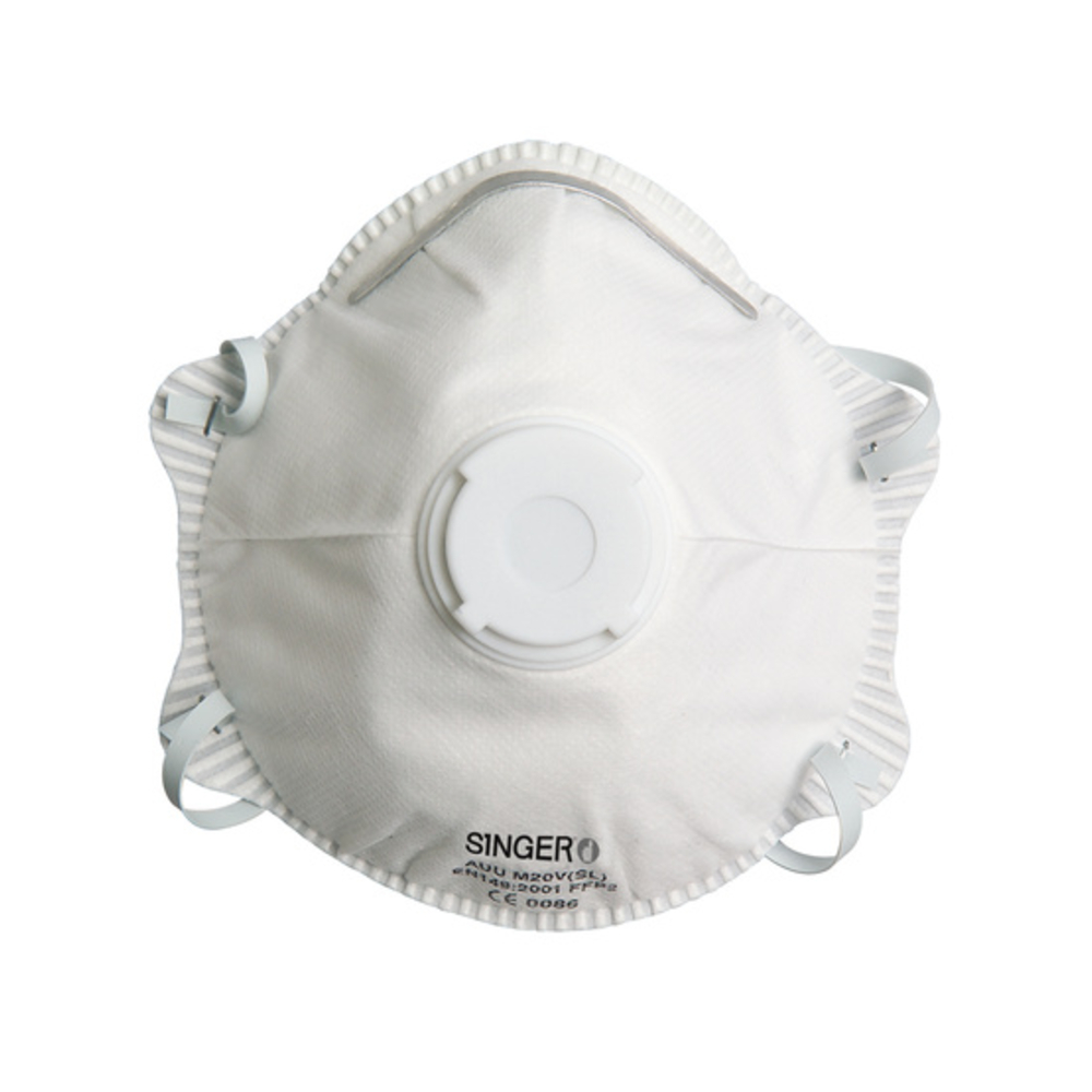 Demi-masque classique Valve FFP2 NR D- Lot de 10 - SINGER - AUUM20VSL