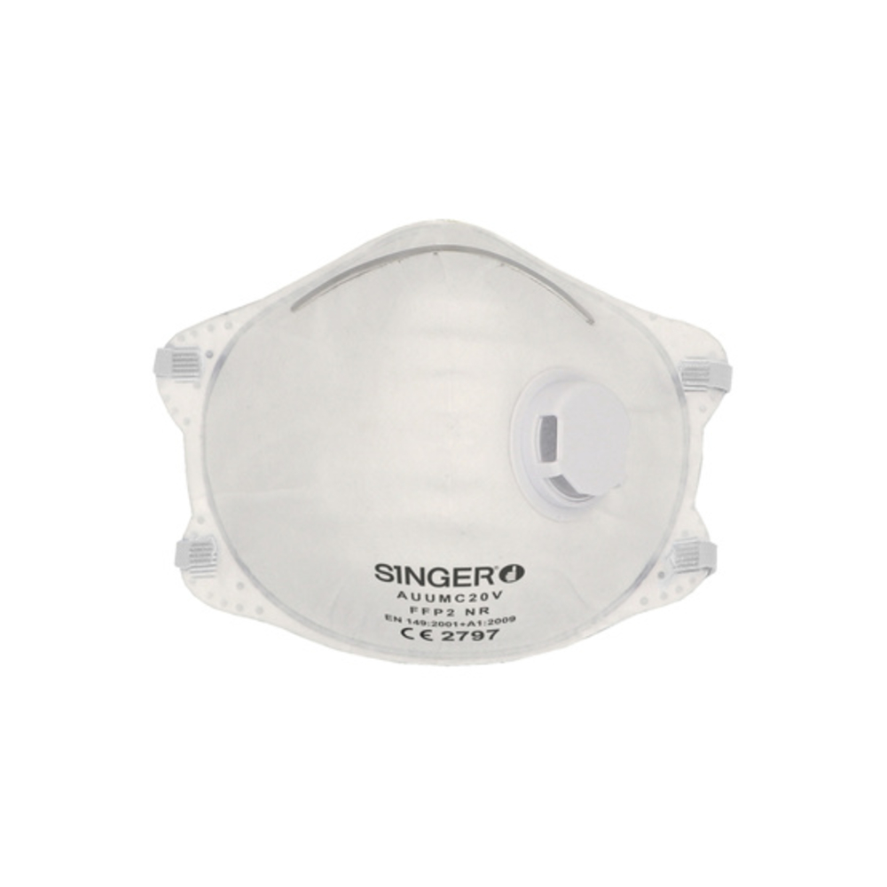 Demi-masque préformé FFP2 NR Boîte de10 pièces - SINGER - AUUMC20V