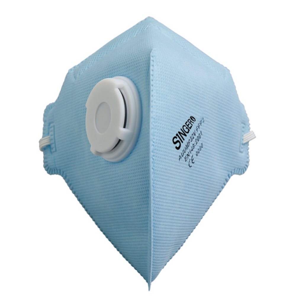 Demi-masque pliable avec valve FFP2 NR - Lot de 20 - SINGER - AUUMP32V