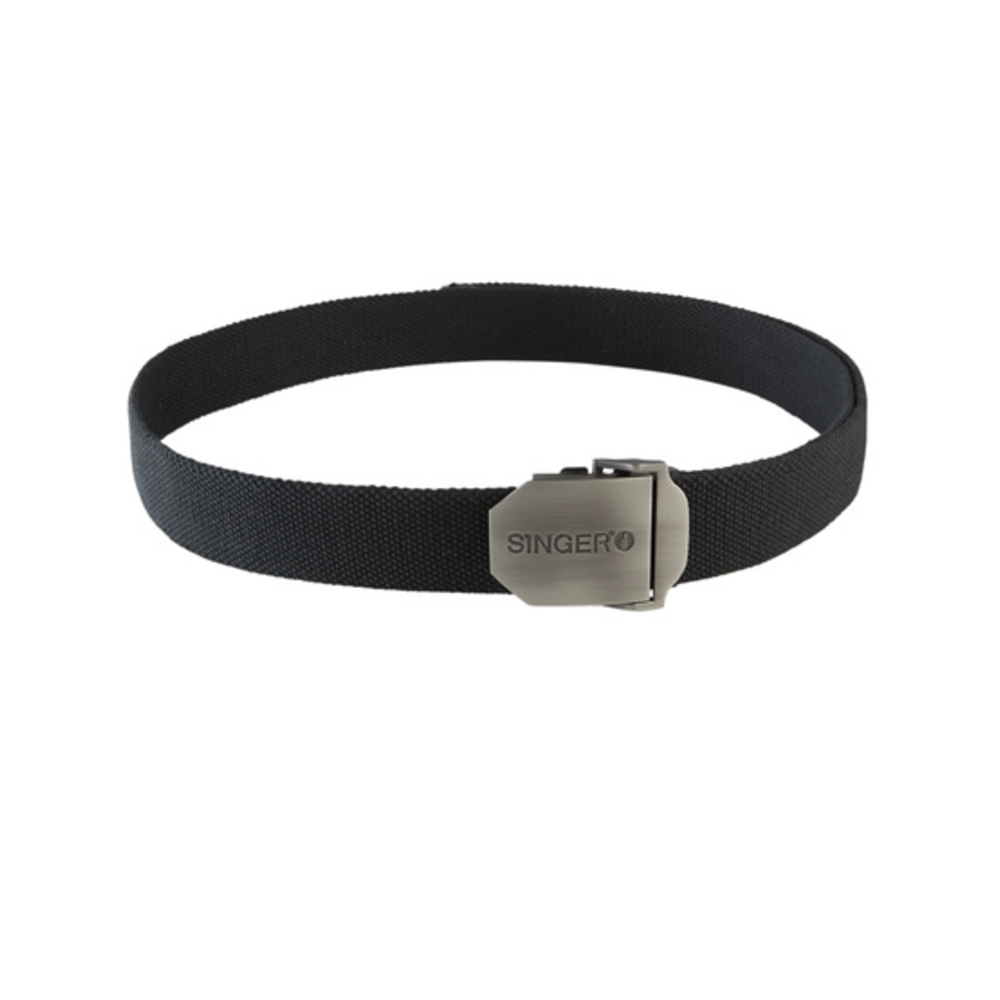 Ceinture noir textile ajustable - SINGER - BELT