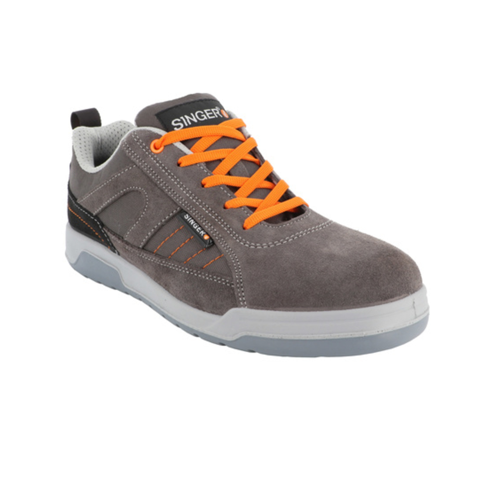 Chaussures basses cuir croûte velours S1P SRC - SINGER - BOCA