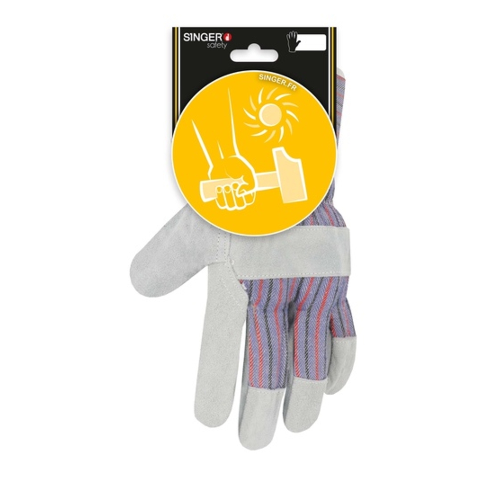 Gant paume cuir croûte bovin T10 - SINGER - C501ORD