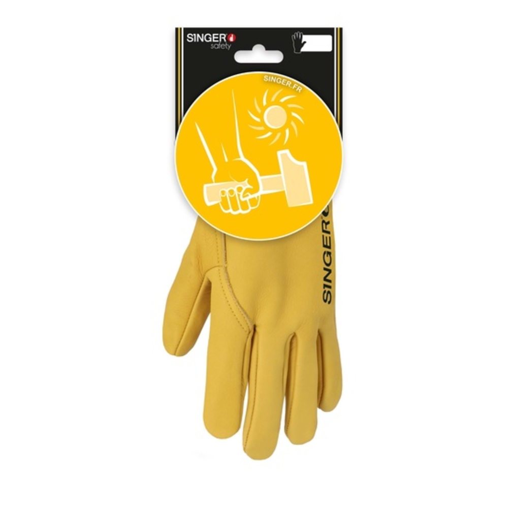 Sur-gant électricien Tout fleur de bovin Manchette 10 cm avec serrage - SINGER - C50ELEC