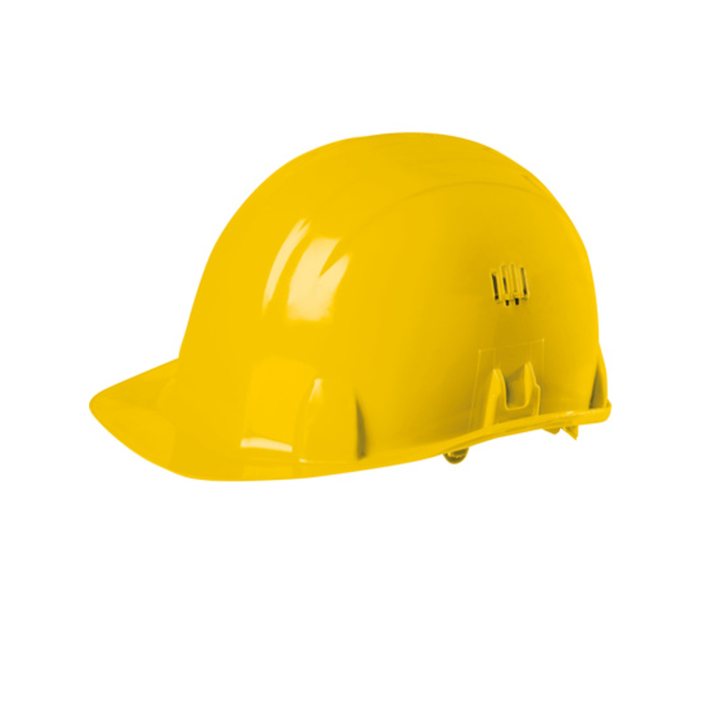 Casque de chantier en polyéthylène jaune - SINGER - CASJAUNE