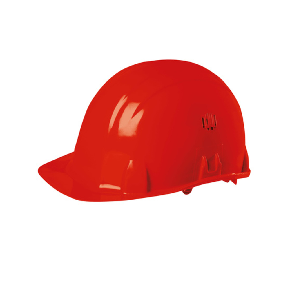 Casque de chantier en polyéthylène rouge - SINGER - CASROUGE