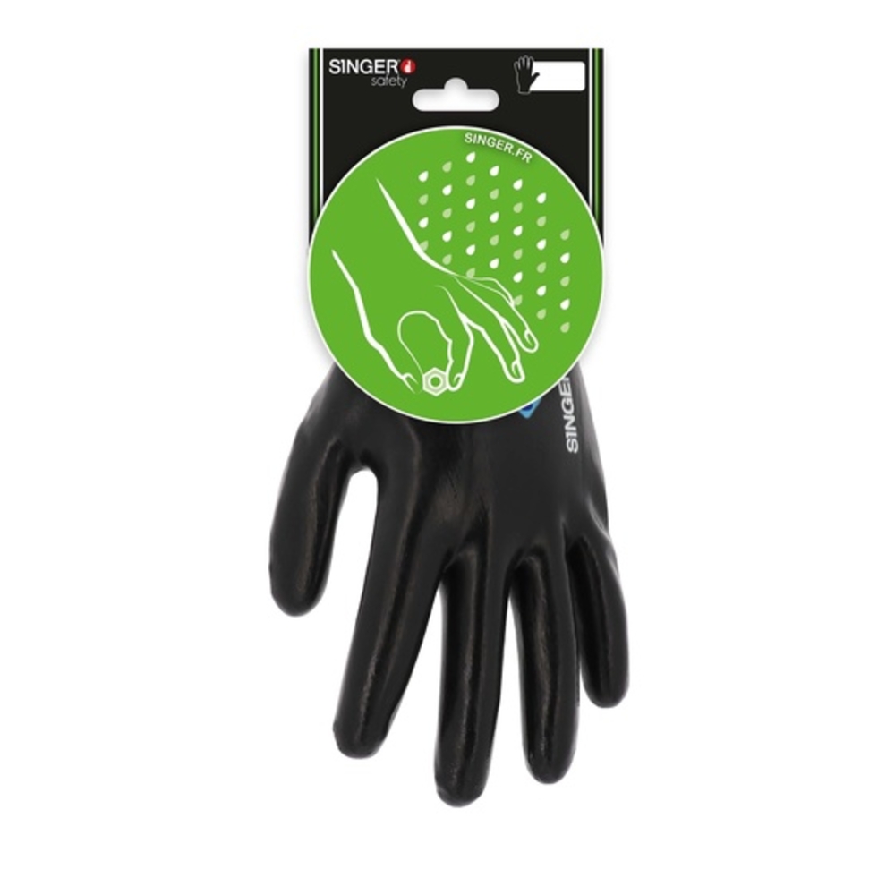 Gant nitrile tout enduit Support polyester- SINGER - CNYM157NB
