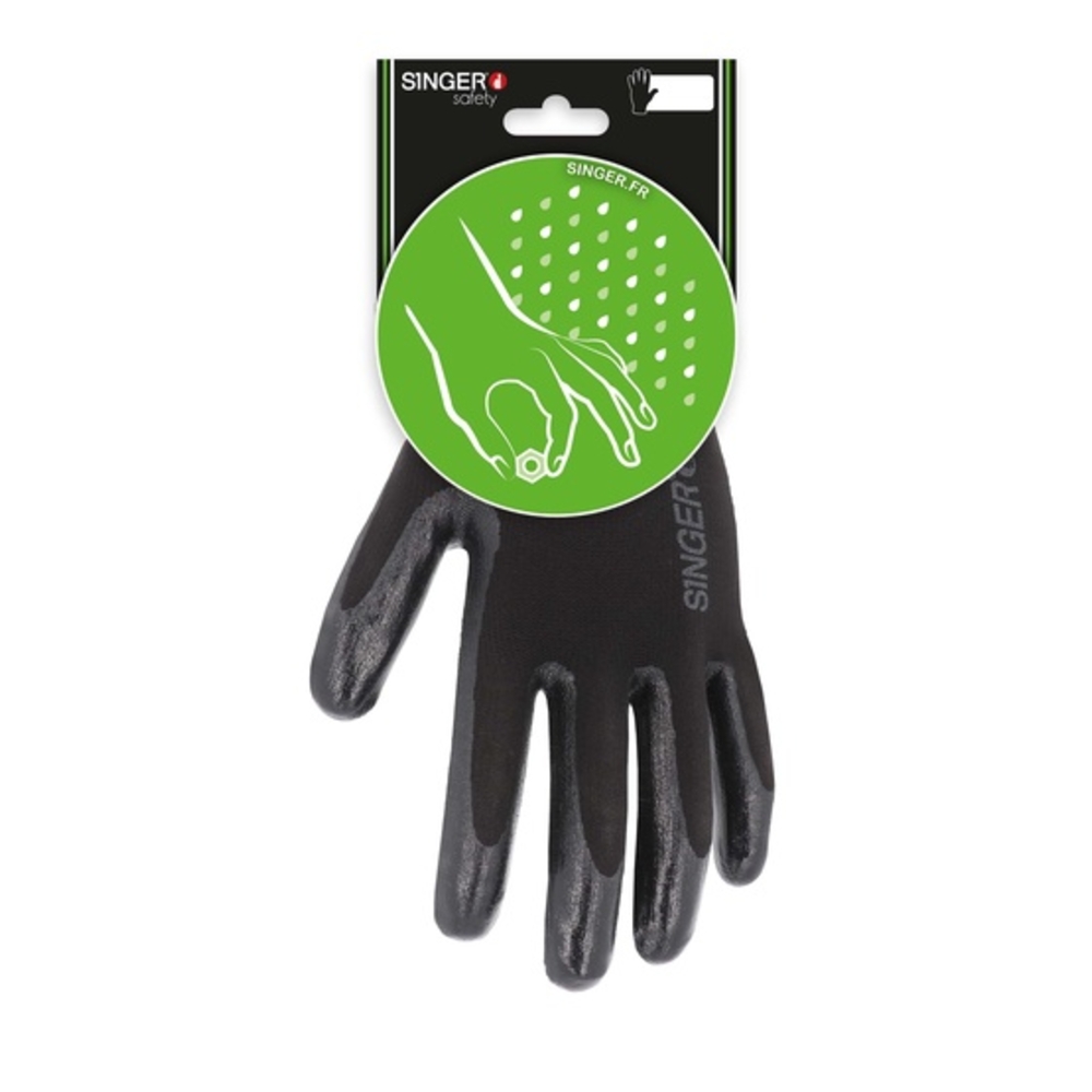 Gant nitrile Support polyamide Tricotéune pièce- SINGER - CNYM313NIB