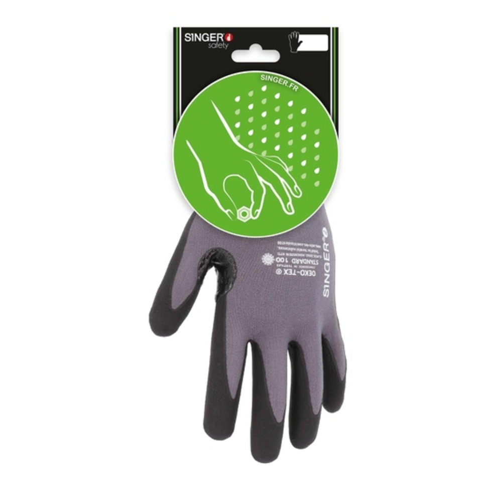 Gant nitrile mousse Sans picots Avec renfort - SINGER - CNYMFOR03