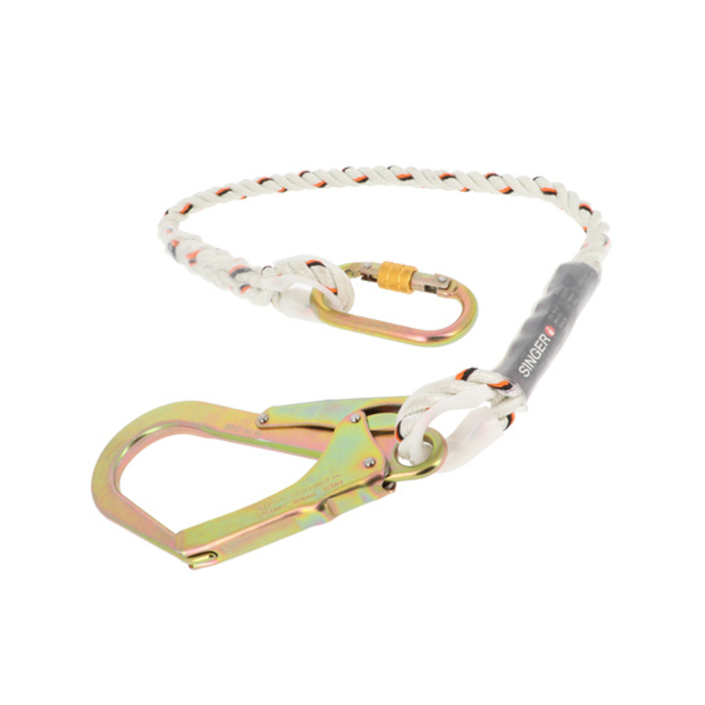 Longe de retenue 150 m Corde toronnéeen polyamide Avec connecteurs - SINGER - CORTOPRO15