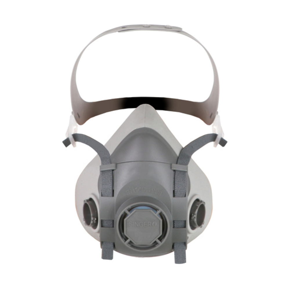 Demi-masque respiratoire en TPR Conçu pour adapter 2 filtres à baïonnette - SINGER - DMT