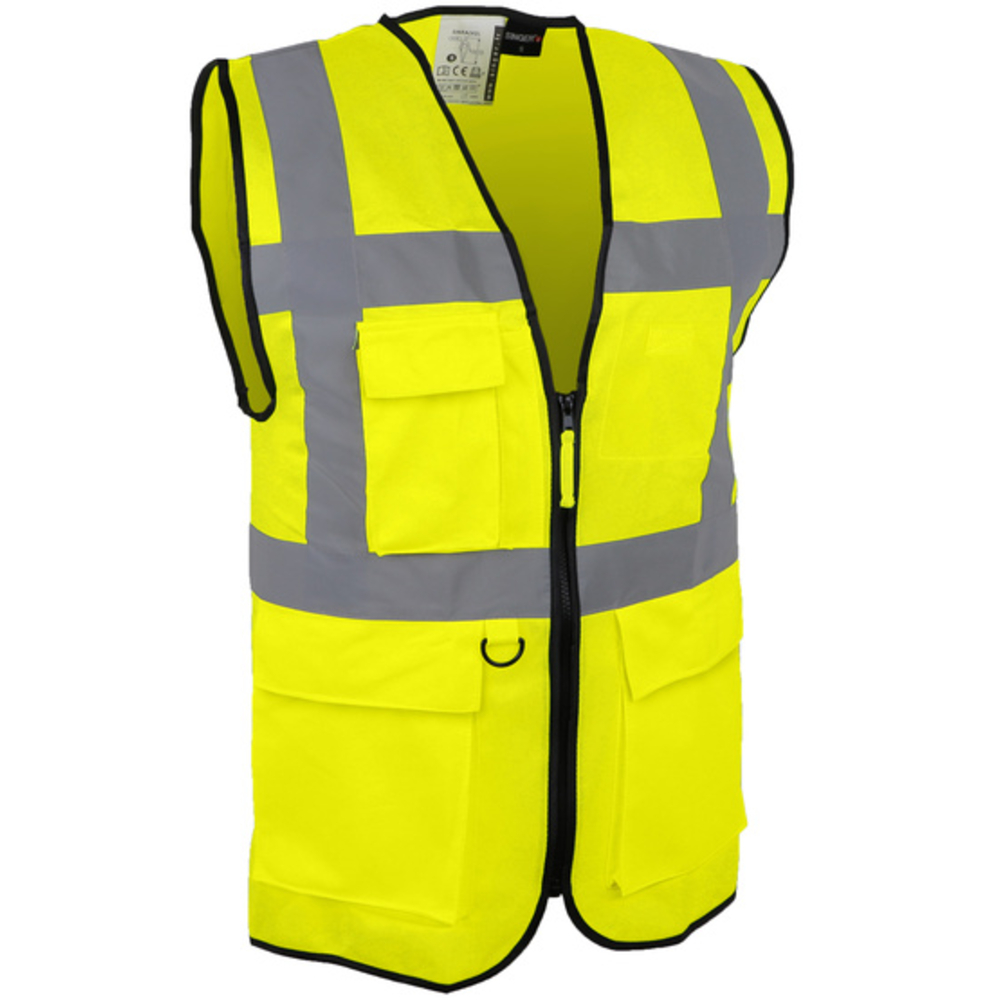 Gilet de signalisation Polyester Multi-poches jaune fluo - SINGER - GARA