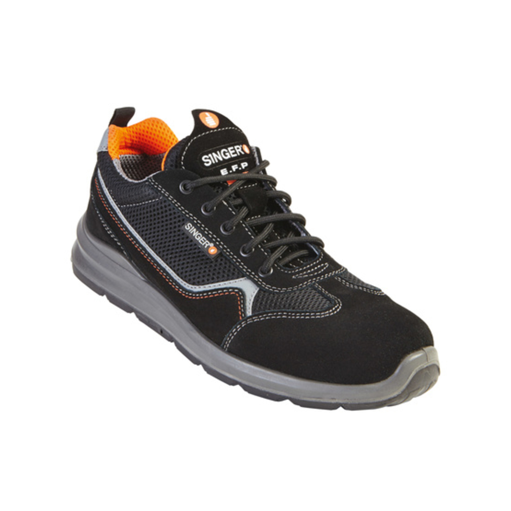 Chaussures basses cuir croûte velours S1PL FO SR - SINGER - GENES