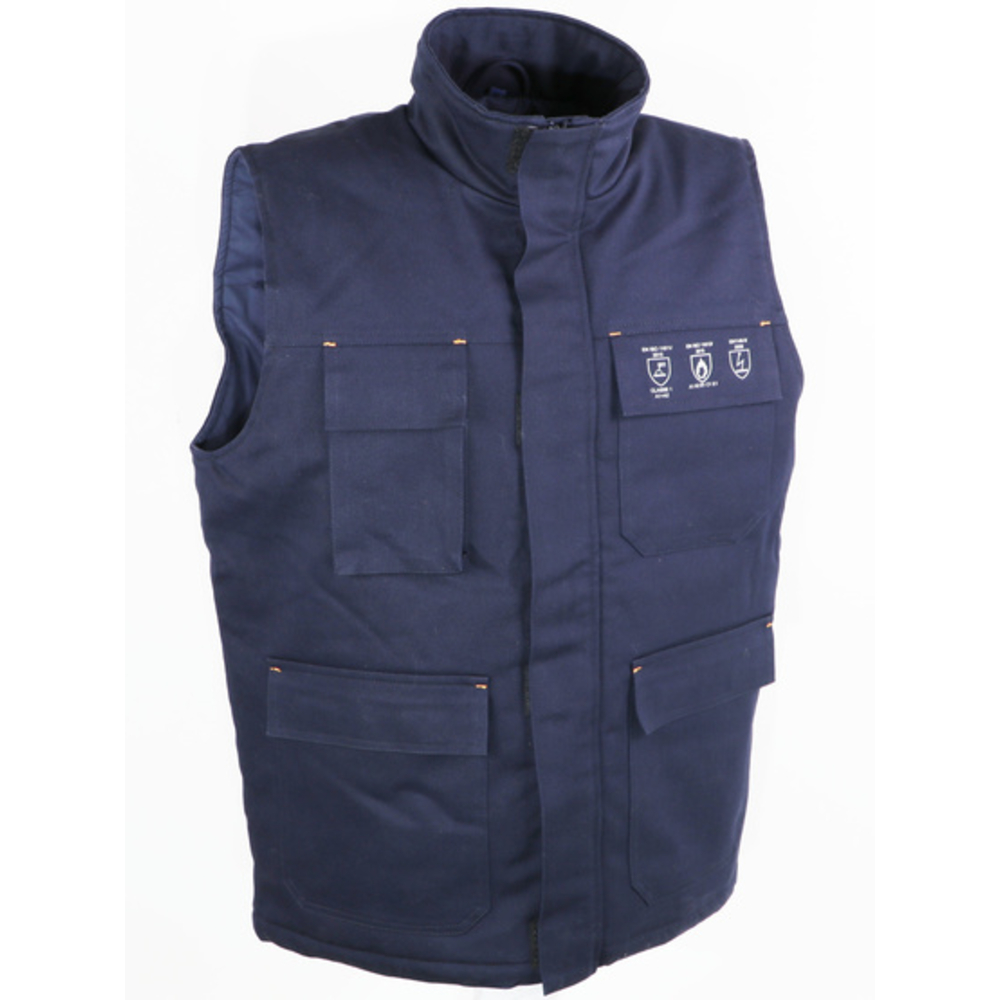 Gilet ignifugé tissu retardateur de flammes bleu - SINGER - GILFLAM