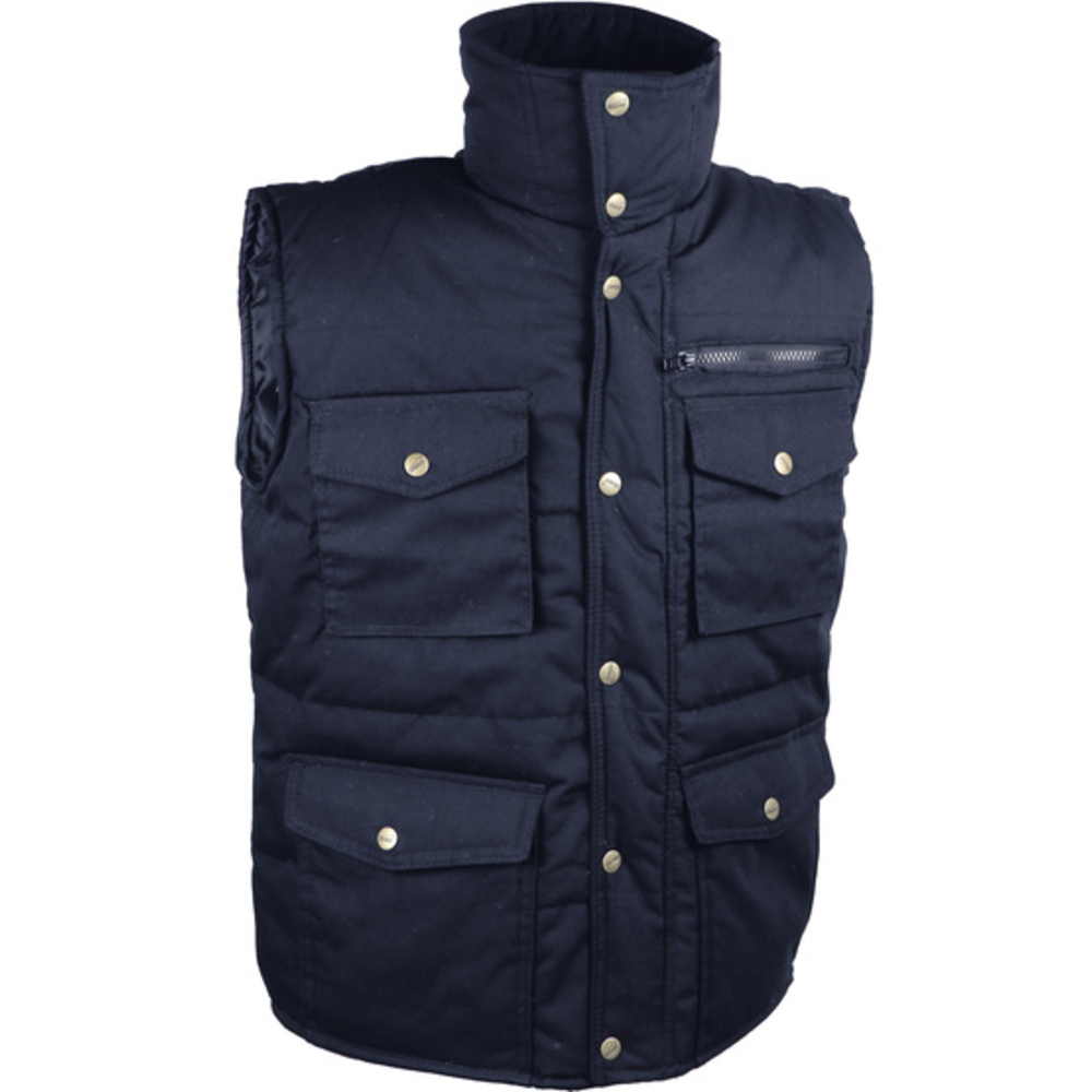 Gilet bleu polyester/coton Multi-poches Rembourrage polyester - SINGER - GILSPORTM