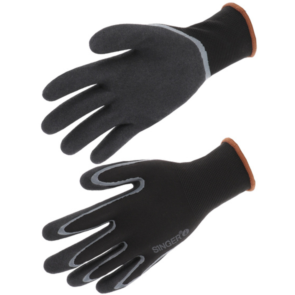Gants nylon enduits nitrile double couche- SINGER - GRIP100