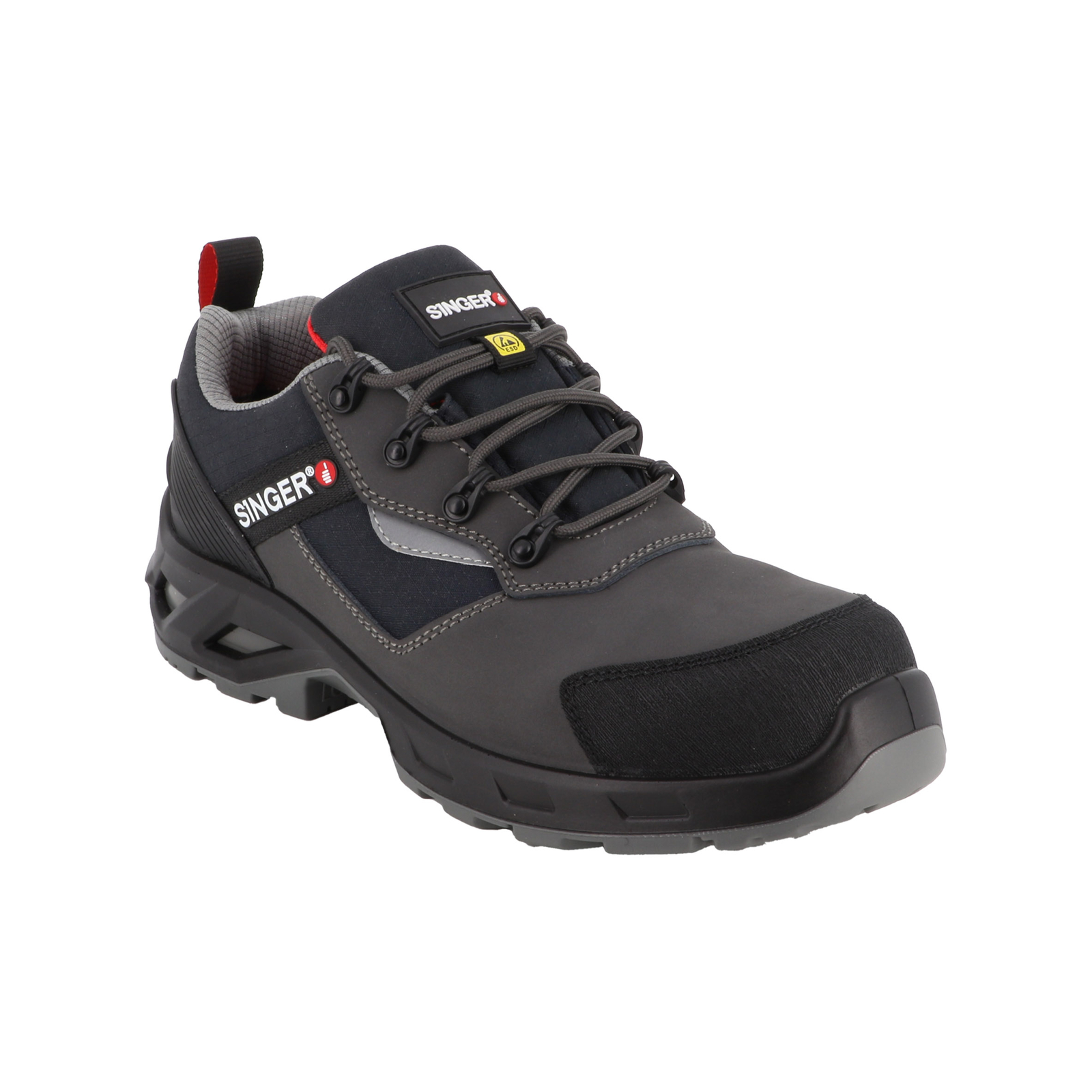 Chaussure de sécurité basse cuir noir S3S FO SR LG CI ESD - SINGER - IRON