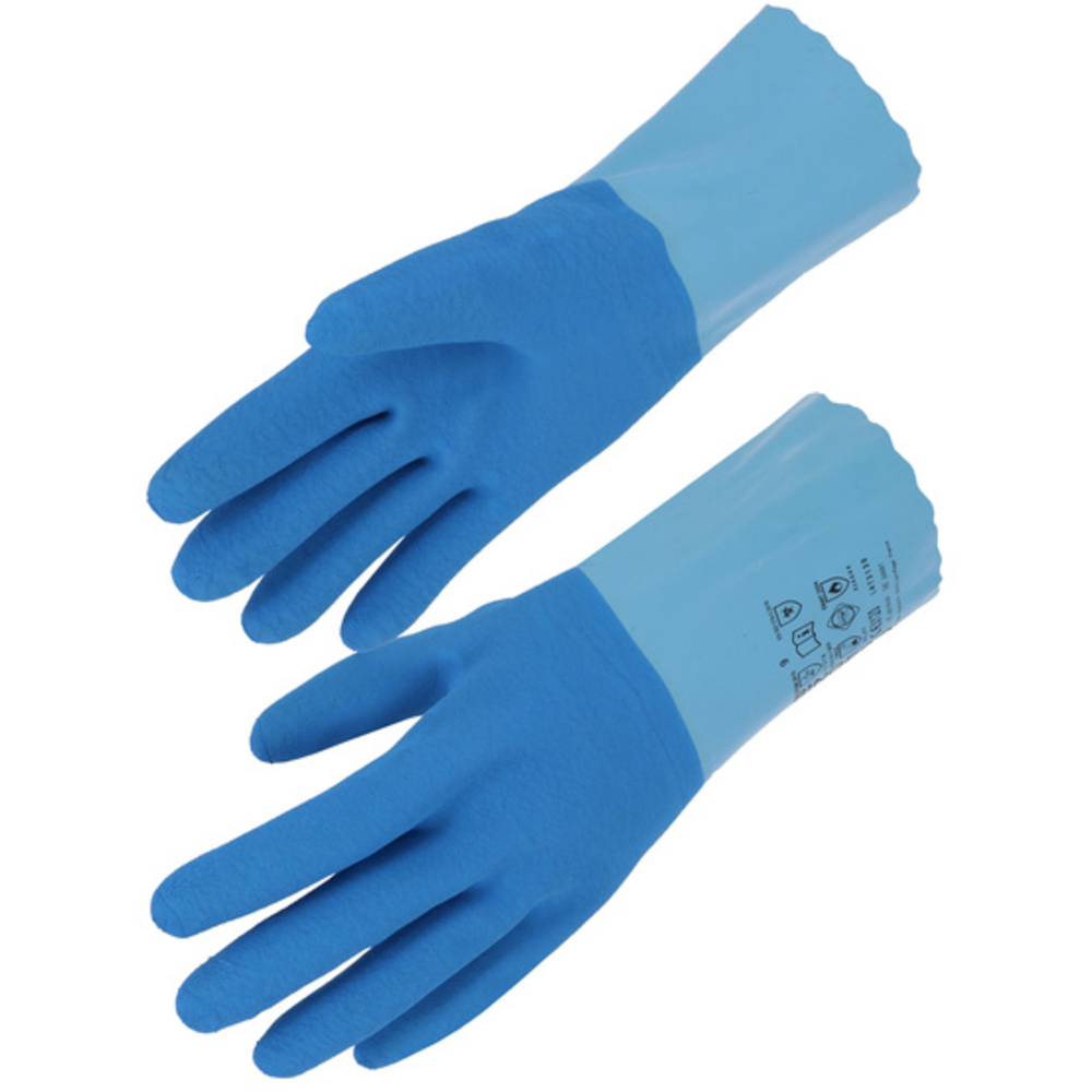 Gant protection chimique et chaleur latex avec support coton cousu - SINGER - LAT3130