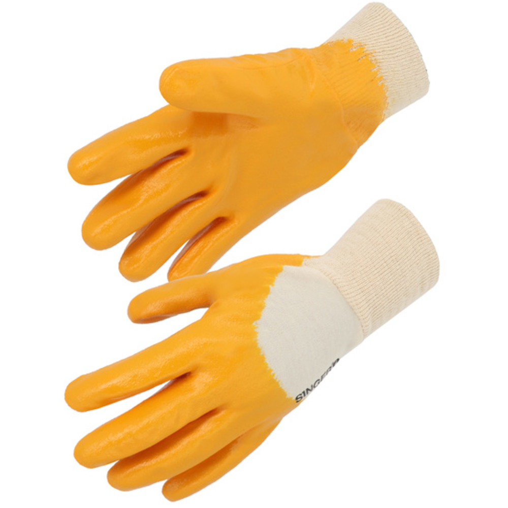 Gant nitrile Enduction ultra-légère Poignet tricot - SINGER - NBR126