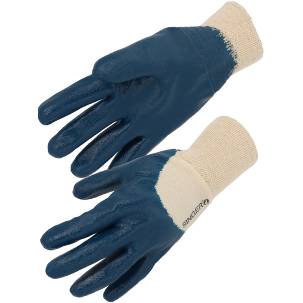 Gant nitrile Enduction légère Poignet tricot - SINGER - NBR226
