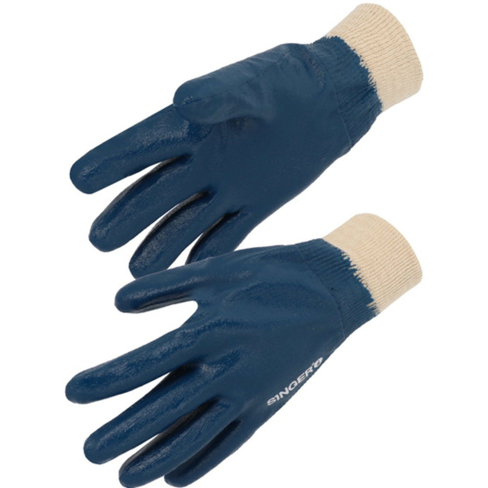 Gant nitrile Tout enduit Enduction légère Poignet tricot - SINGER - NBR227