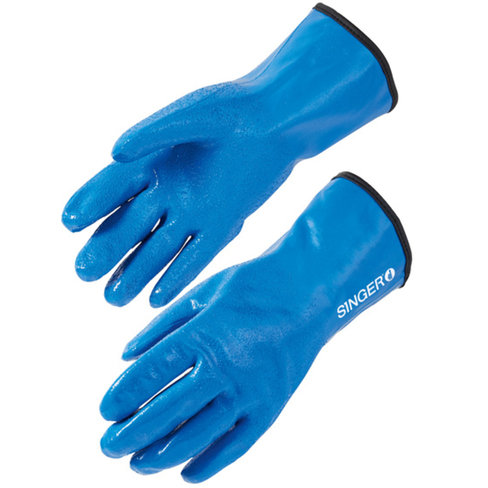 Gant nitrile tout enduit 300 mm Doublure polaire isolante - SINGER - NITPOL30