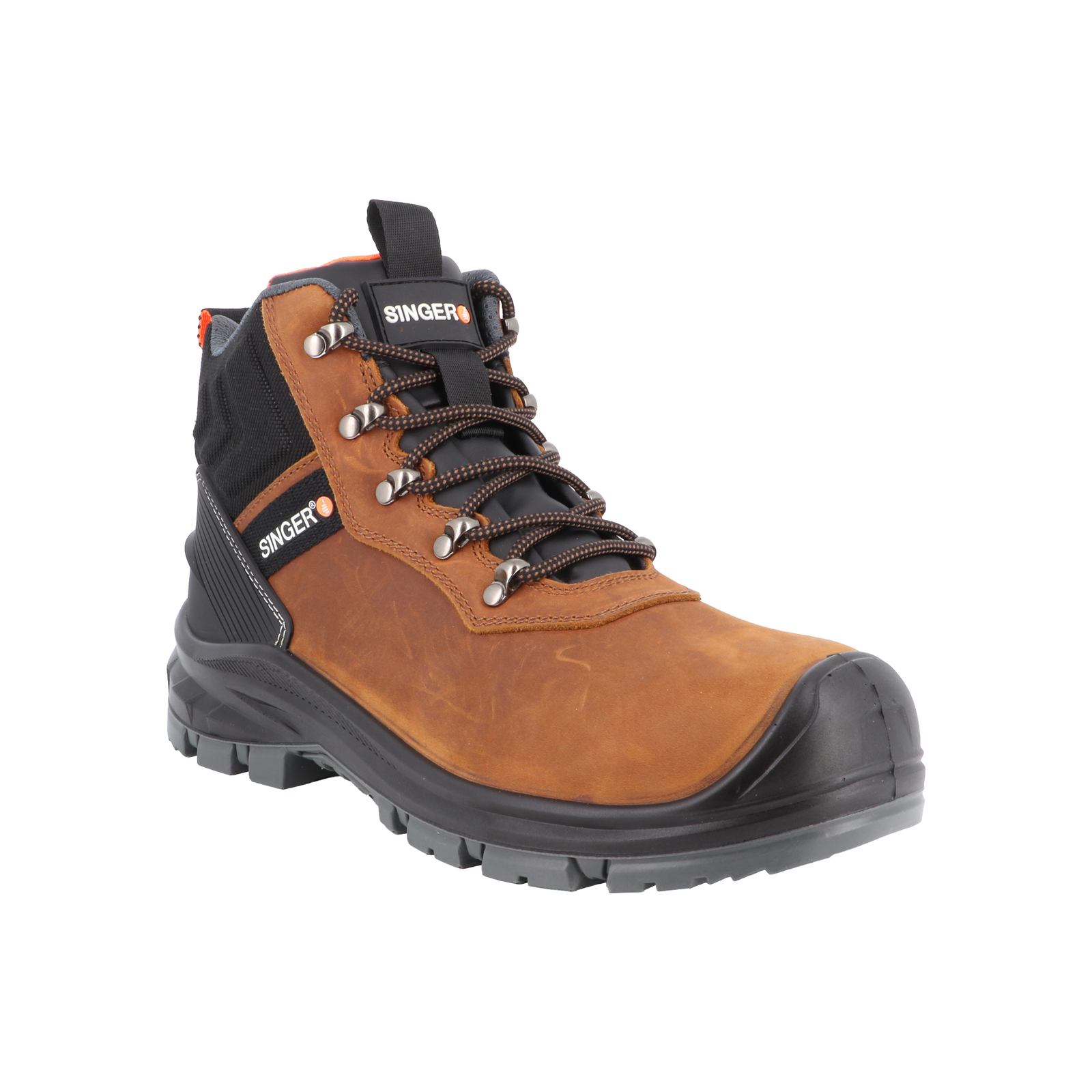 Chaussure haute de sécurité cuir marron S3S FO SR LG SC - SINGER - NIX