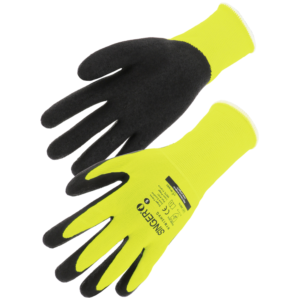 Gant de protection latex Support polyester- SINGER - NYM15HVG