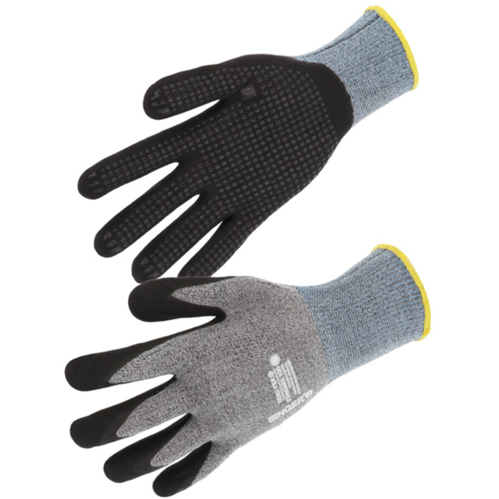 Gant nitrile mousse Picots nitrile sur la paume - SINGER - NYMFIT00