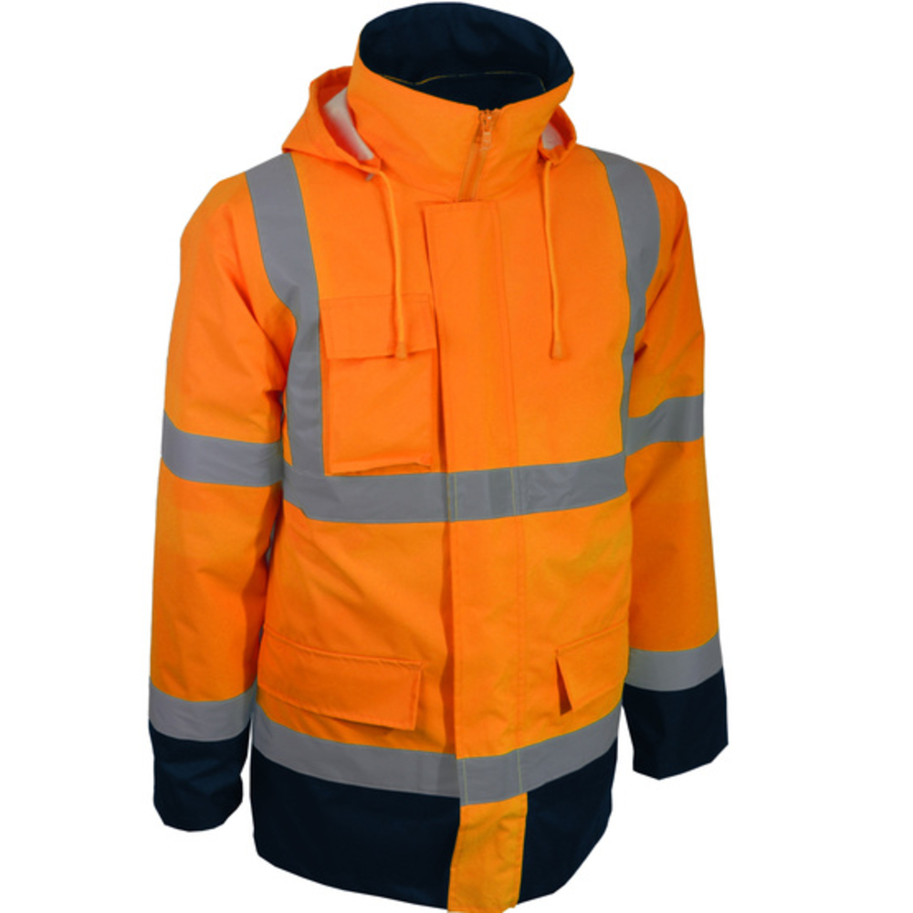 Parka haute visibilité orange 100% polyester Oxford enduit TPU - SINGER - PACO