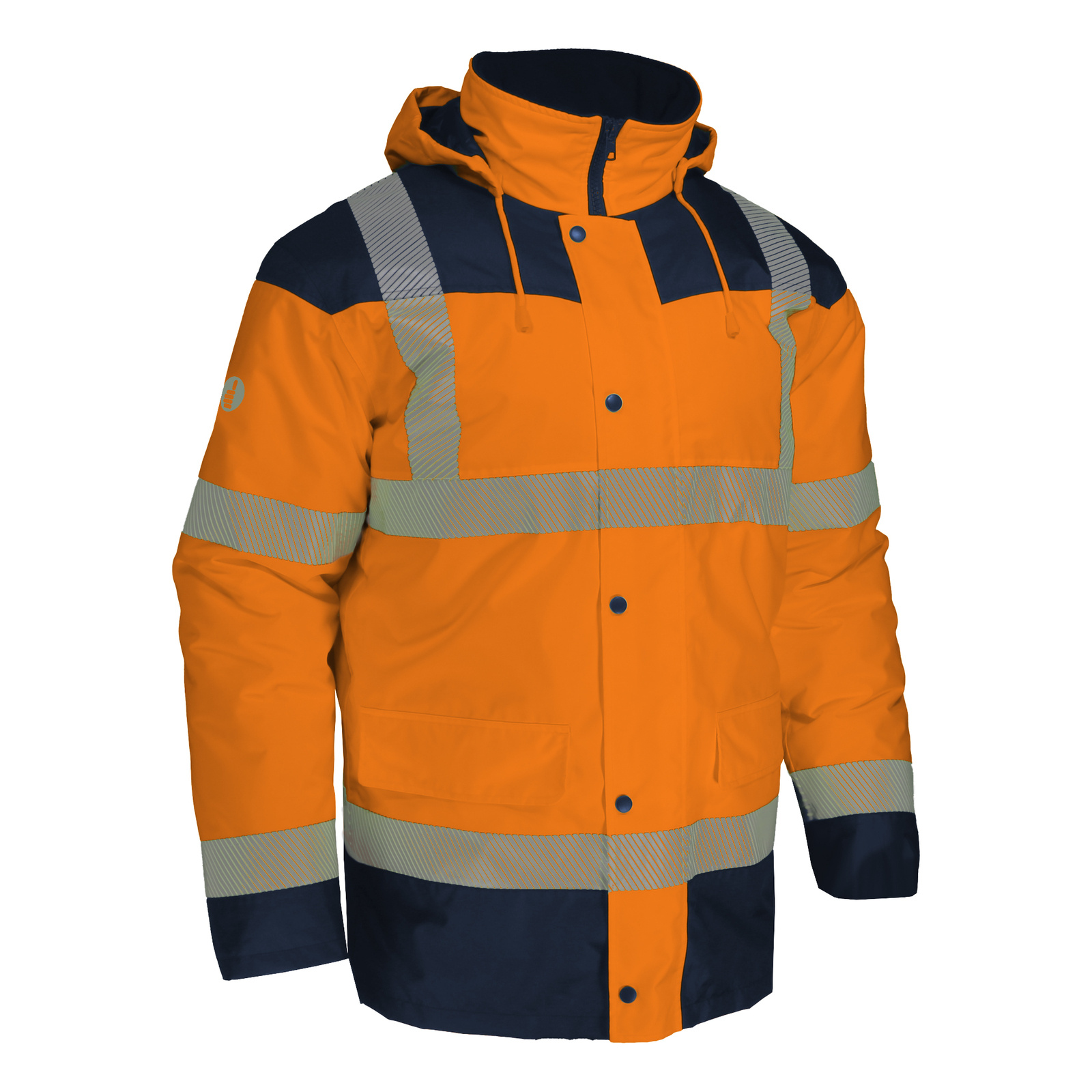Parka Haute Visibilité orange/bleu marine SINGER - PALERMO