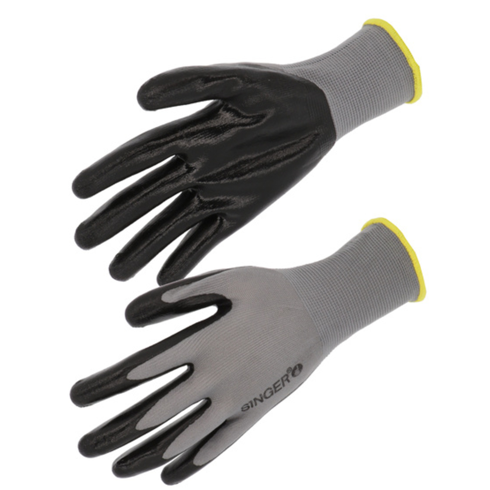 Gant nitrile lisseSupport polyester- SINGER - PER13NIB