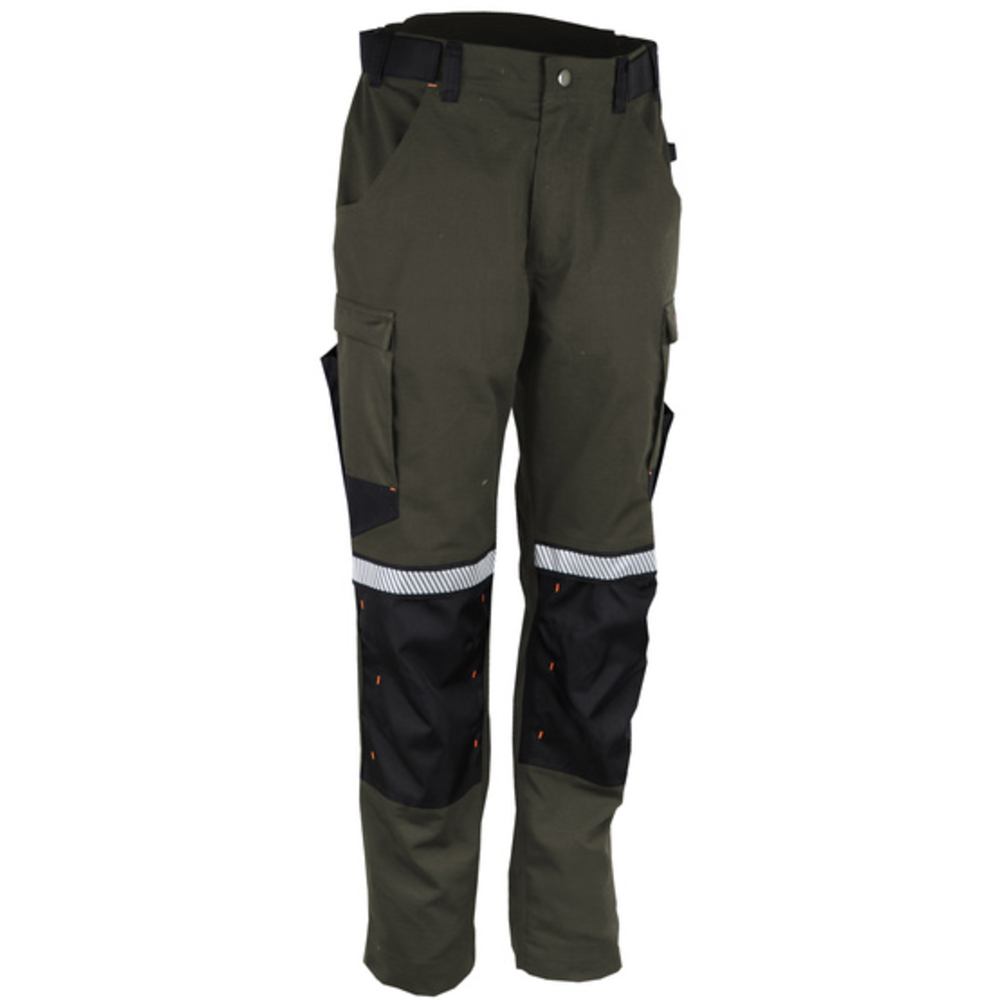 Pantalon de travail ripstop Coton/polyester/élasthanne bronze/noir - SINGER - PETRA
