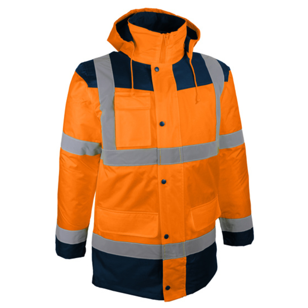 Parka orange haute visibilité bleu marine 5 en 1 - SINGER - PIAMO
