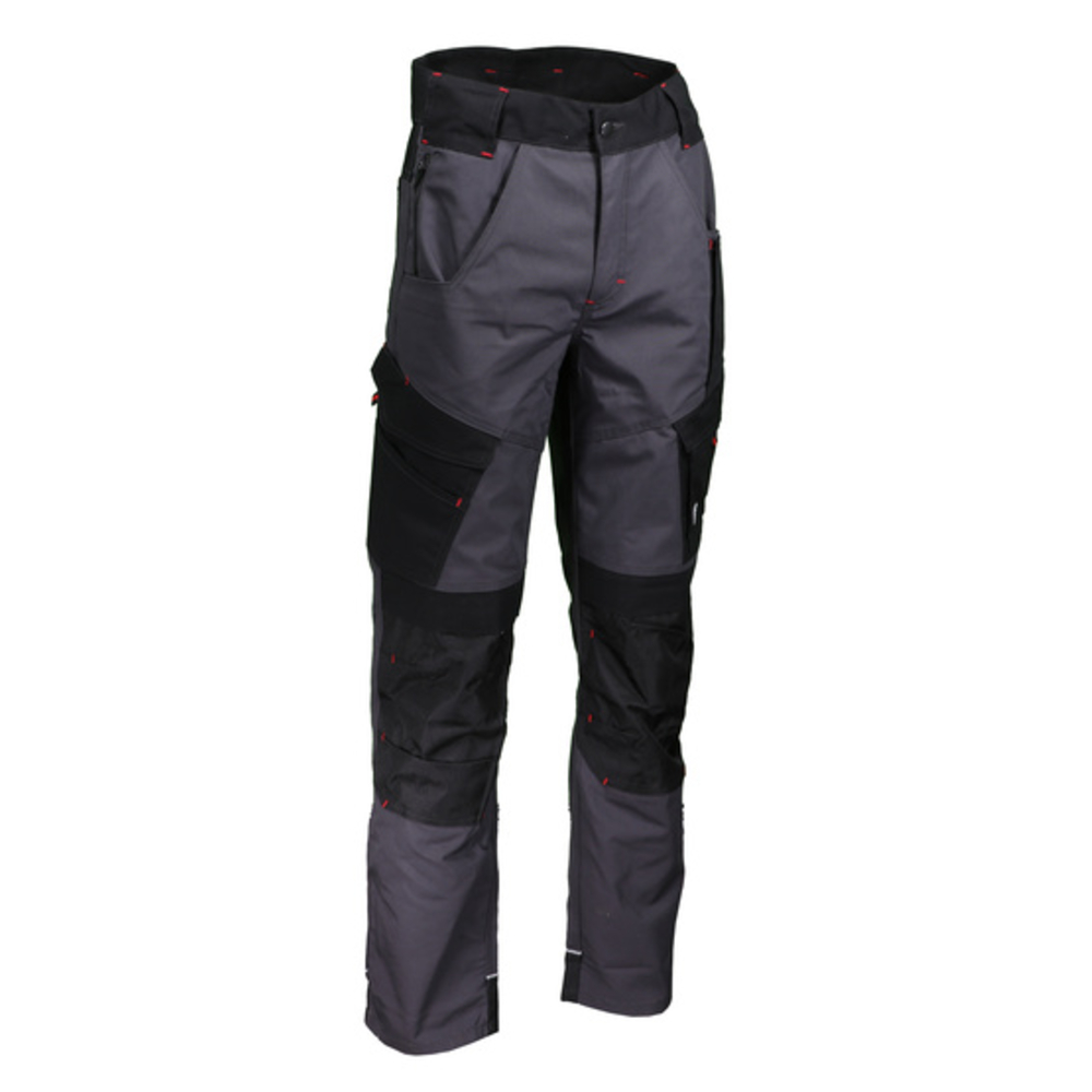 Pantalon polyester/coton - Gris Anthracite/noir/rouge - SINGER - PITON