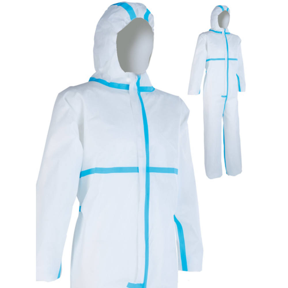 Combinaison de protection 2XL Non-tissé SMS polypropylène 55 g/m2 Type 5 & 6 - SINGER - PLY500