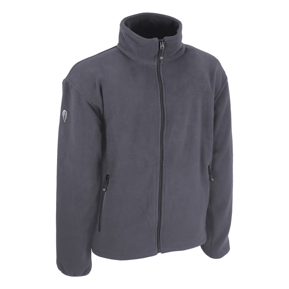 Veste polaire grise 2 poches et poignets élastiqués - SINGER - POLI