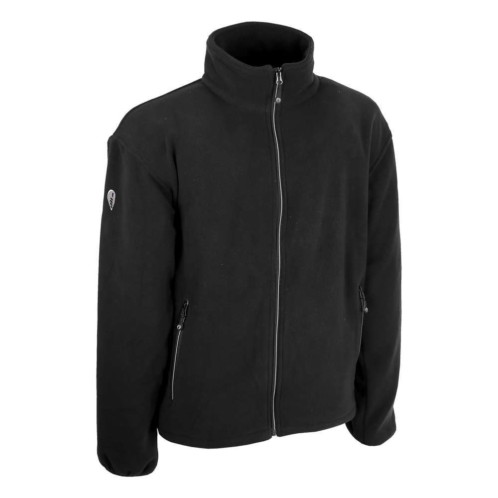 Veste polaire noire 2 poches Fermeture à glissière - Poignets élastiqués - SINGER - POLOIR