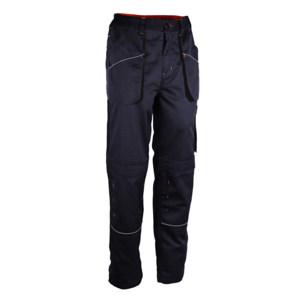 Pantalon de travail Polyester/coton - Bleu / noir / orange - SINGER - PRAGBLE