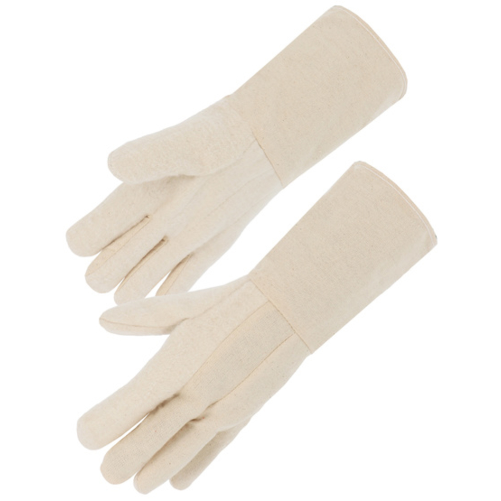 Gant coton tissé Paume double épaisseur Manchette 15 cm T10 - SINGER - PRP75415