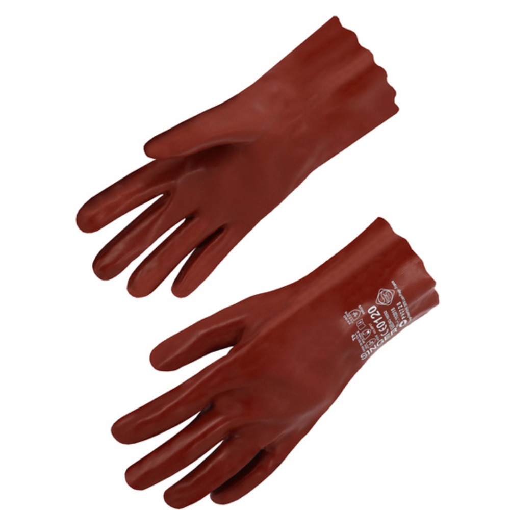 Gants PVC 270 mm protection chimique Simple enduction - SINGER - PVC728
