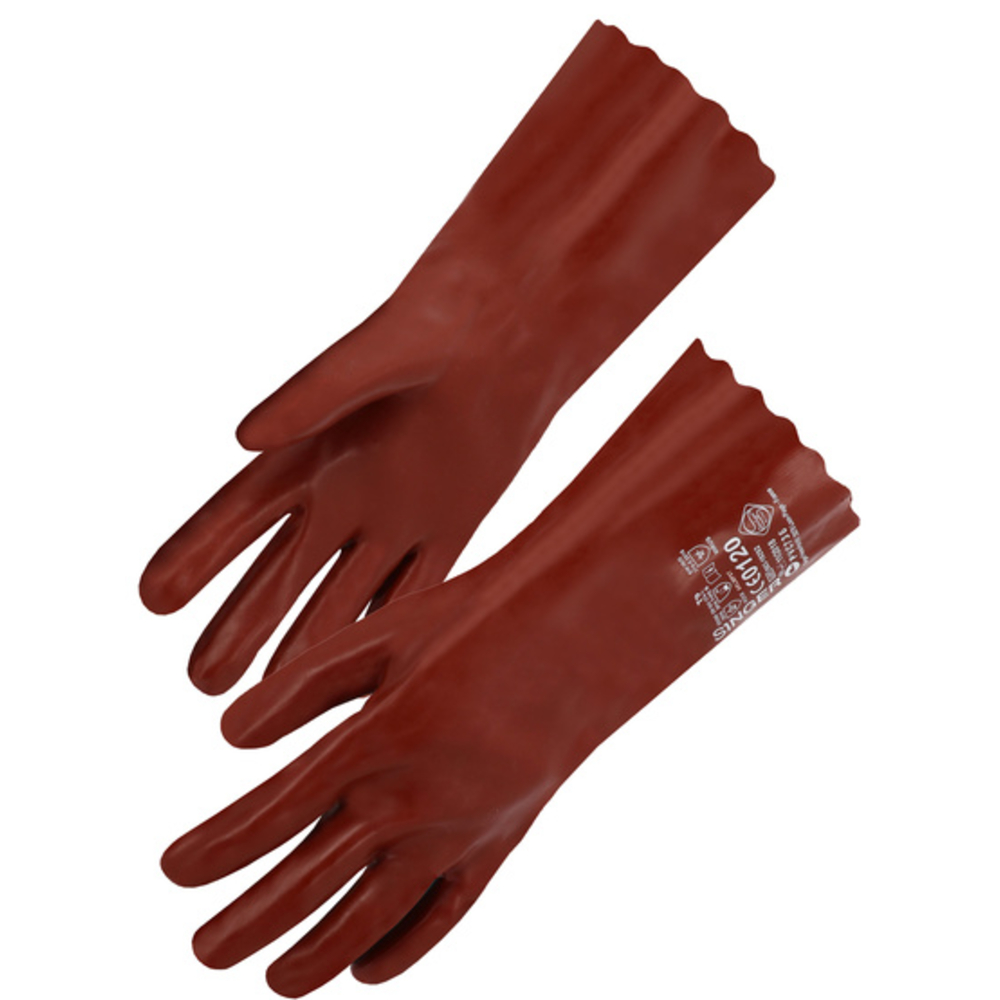 Gants 350 mm protection chimique simple enduction - SINGER - PVC736