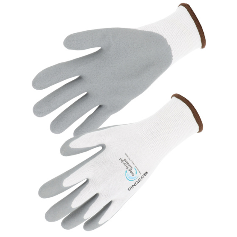 Gant polyester à base de polyester recyclé GRS élasthanne paume enduit latex - SINGER - RCY15LAT