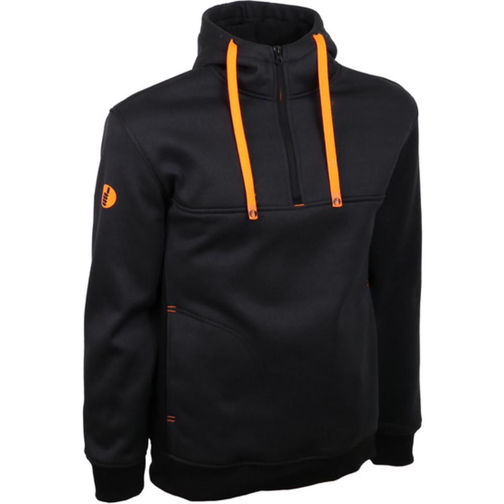 Sweatshirt noir chaud très souple et confortable - SINGER - SAMY