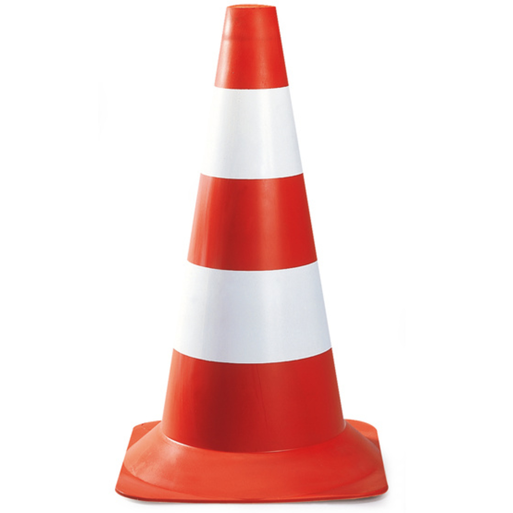 Cône de signalisation PE Rouge et blanc Empilable - SINGER - SGNCONE50
