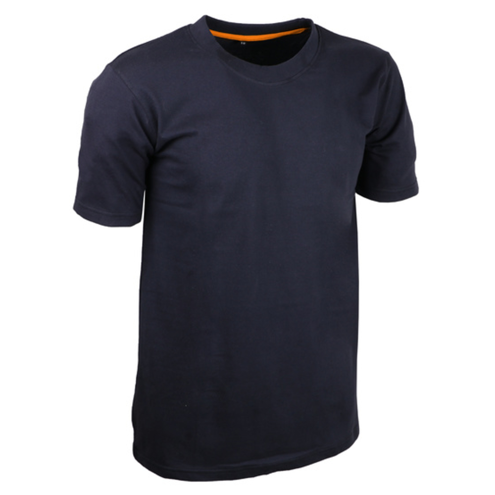 T-shirt bleu 100% coton col rond bleu - SINGER - SHIRTBLEU