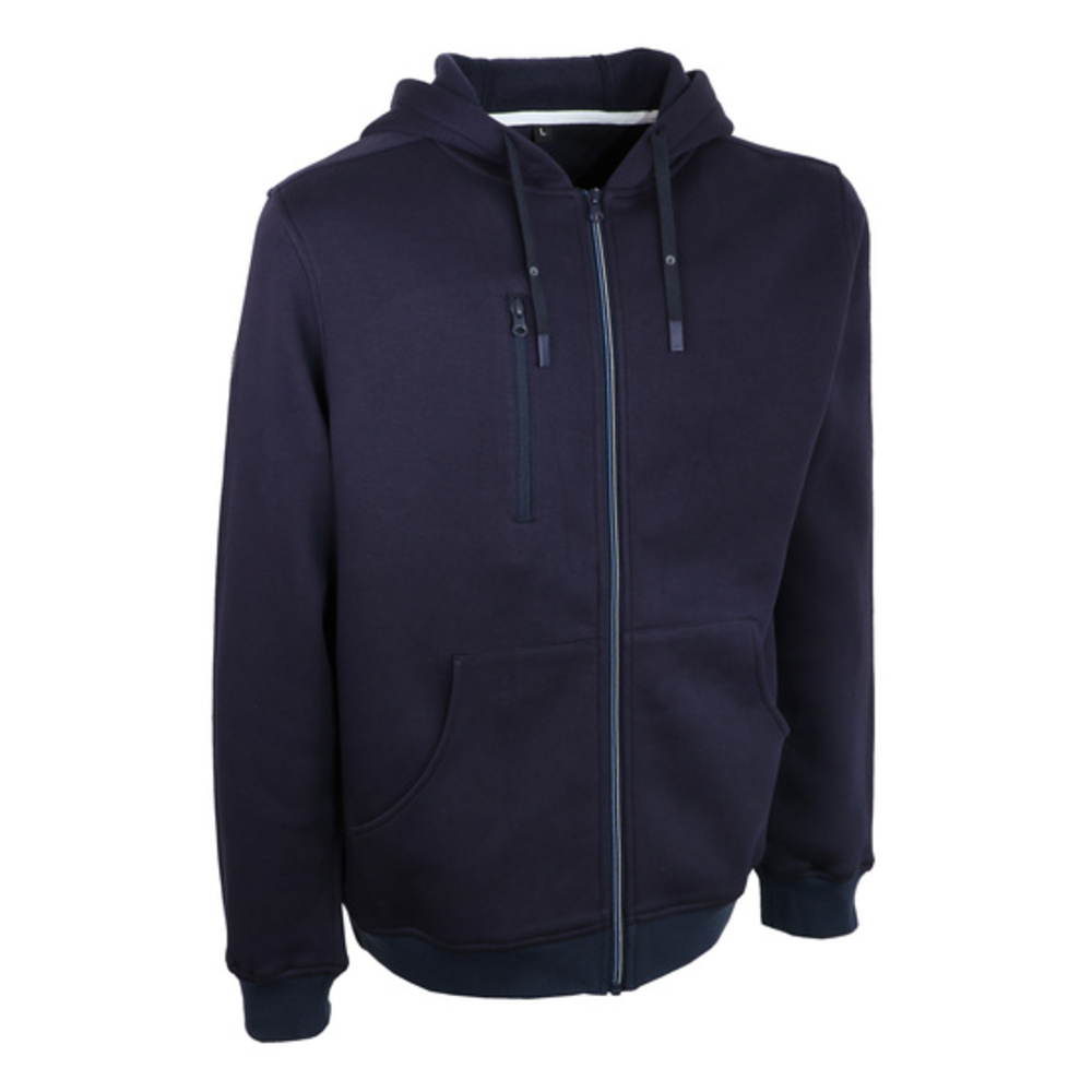 Sweat-shirt bleu marine avec capuche et fermeture à glissière - SINGER - SUITBLE