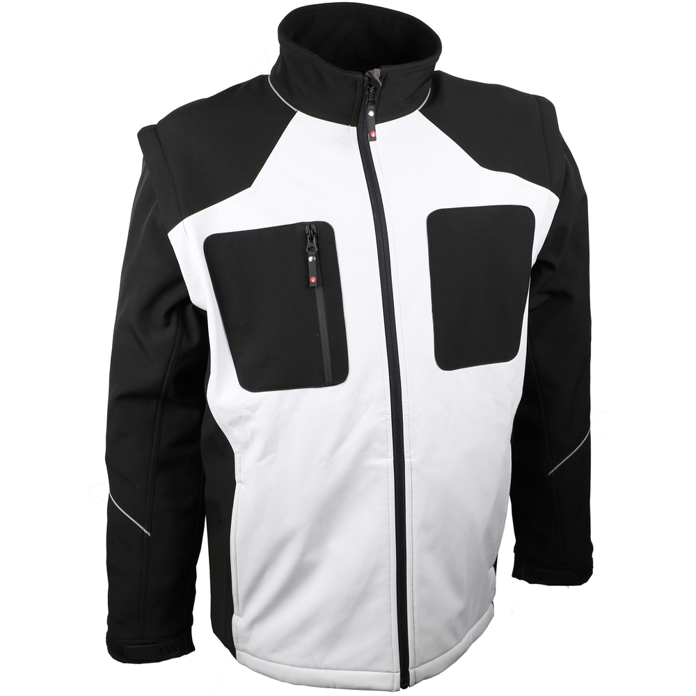 Veste Softshell manches amovibles en noir et blanc - SINGER - VANGOG